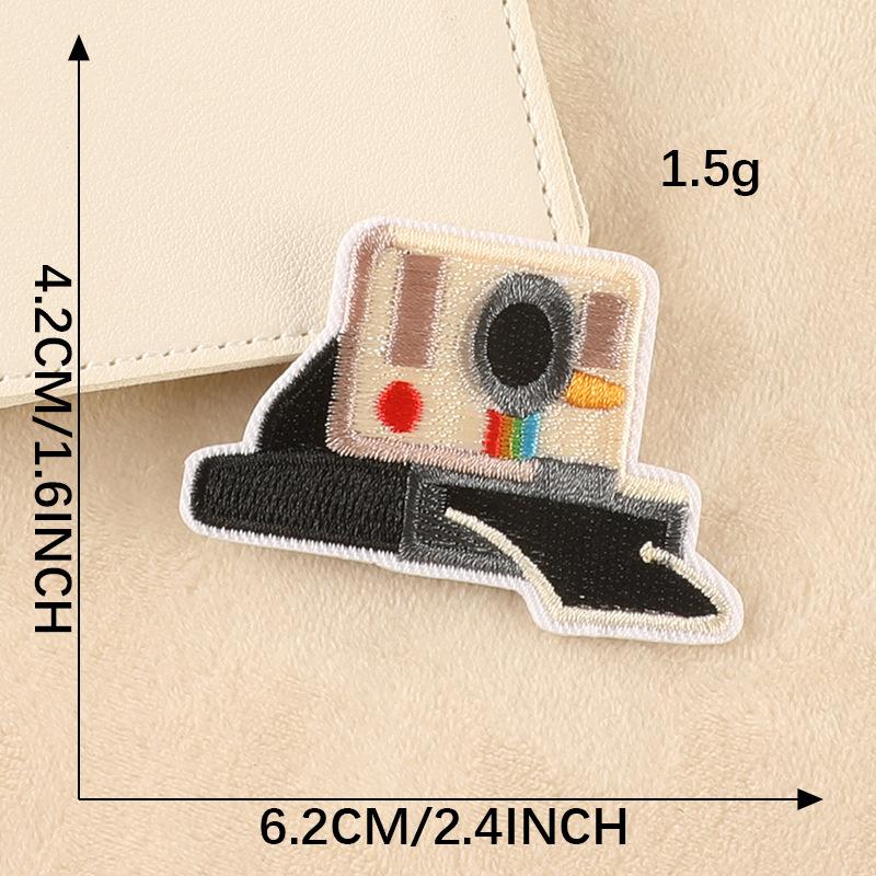 Embroidery label Cartoon camera Embroidery sticker Clothing accessories badge subsidy accessories badge cloth label cloth sticker