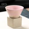 100ML Crude Pottery Funnel Coffee Cup with Base Heat-resistant Handmade Japanese Style Latte Cappuccino Tea Espresso Tapered Mug Birthday Gift