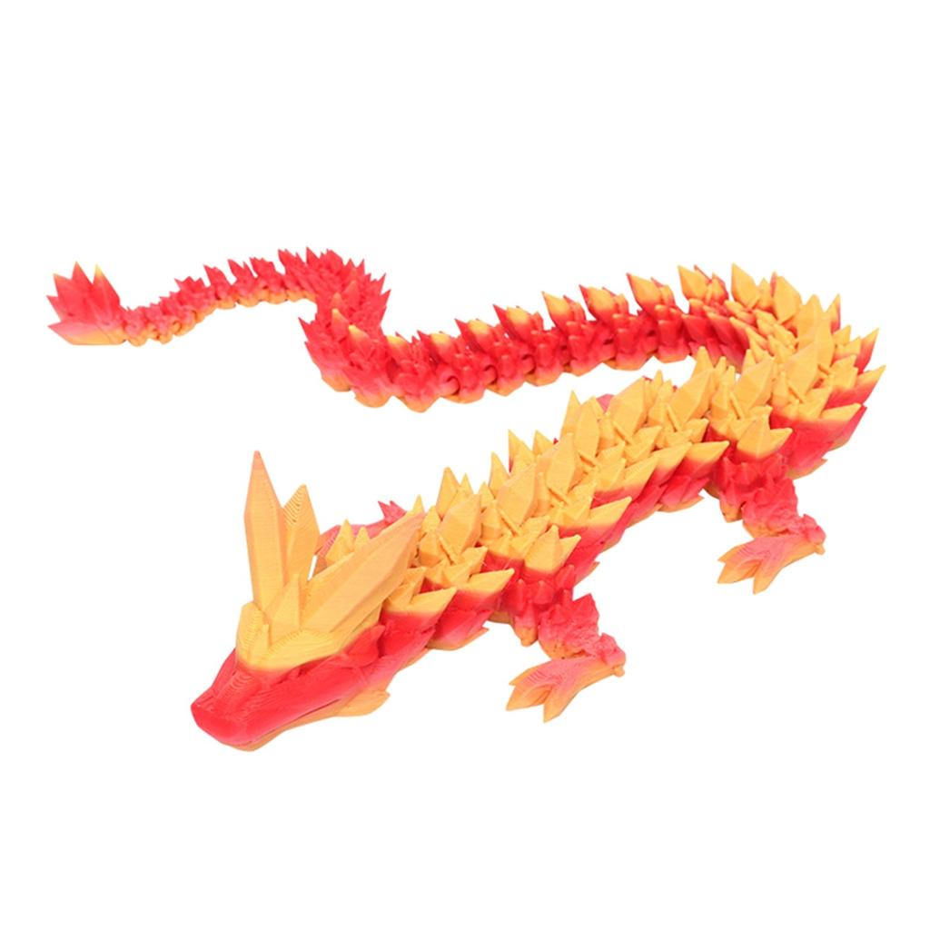 3D Printed Dragon Ornament With Movable Joints, Creative Dragon Toy Gift