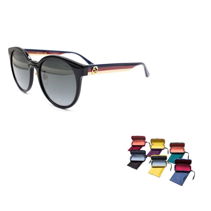 

GUCCI Aviator Sunglasses Sunglasses Korean Black Plate Frame Round Sunglasses Women s F чёрный