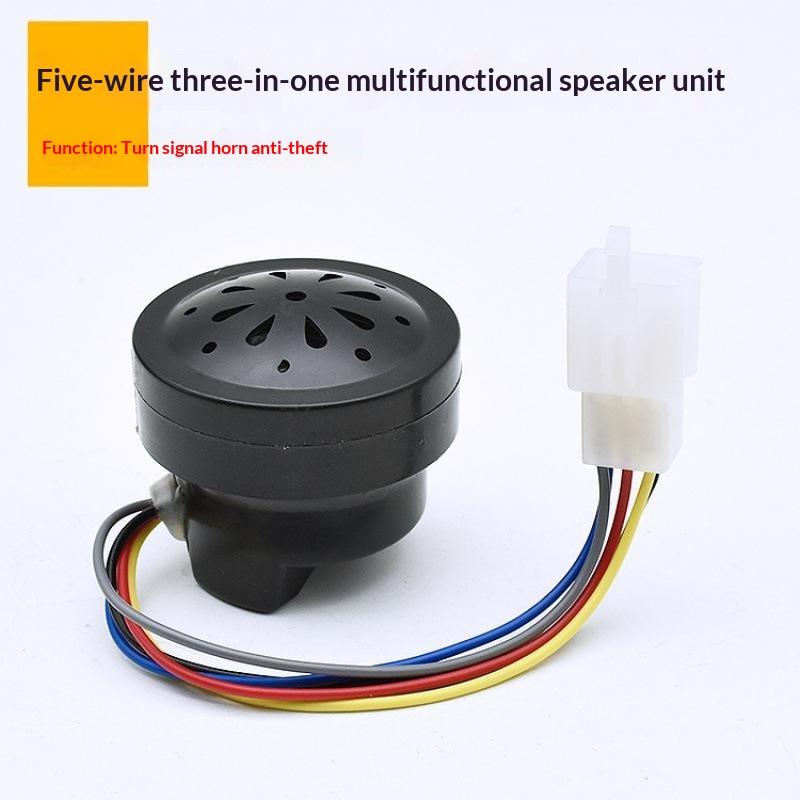 3/4-In-1 Electric Tricycle Horn 48V 60V Buzzer Turn Signal Anti-Theft And Reversing Voice Horn
