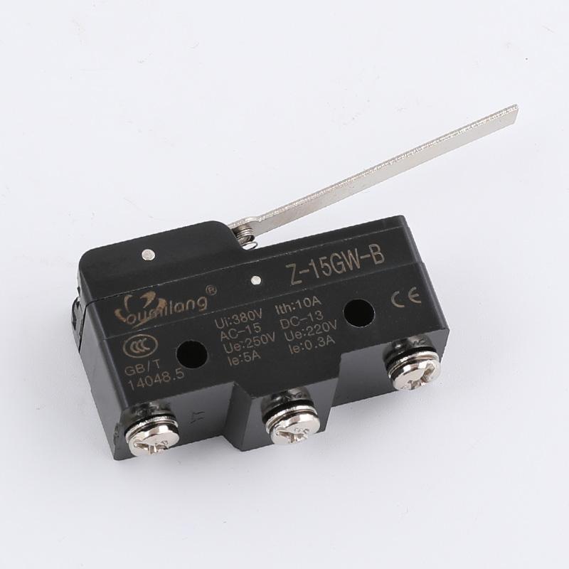 Z-15GW-B Micro Switch: Self-Reset, Stroke Limit, 1 NO & 1 NC, Silver Contacts