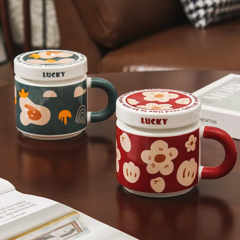 Ceramic Coffee Mug with Lid