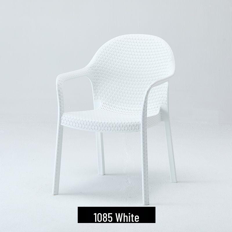 Waterproof Outdoor Rattan-Style Garden Chair with Backrest