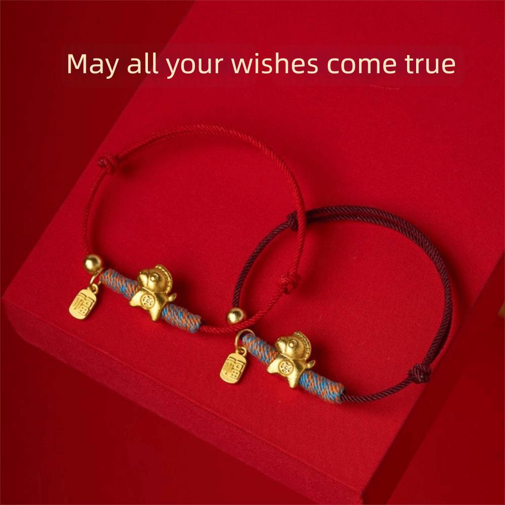 New Year Hand Rope Lucky Pony Red Rope Chinese Style Fortune Bracelet  Spring Festival
