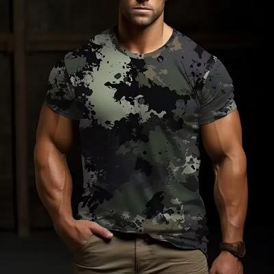 3D Camouflage T-Shirt Männer Kleidung Outdoor Fashion Casual O Hals Kurzarm Sommer Straße Übergroßen Männer Sport Militär T Shirts