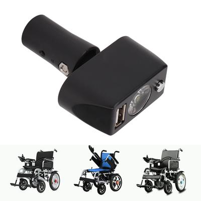 Electric Wheelchair Light - High Brightness, 3 Pin XLR, USB Charging, Angle LED, Durable EBS Plastic, Wide Lighting Range, Enhances Night Visibility