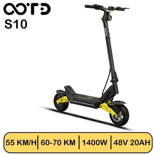 Powerful 1400W Electric Scooter for Adults - 55km/h, 70km Range, Foldable & Off-Road Tires - OOTD S10