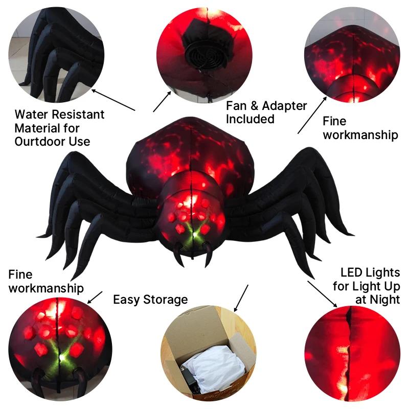 6FT Halloween Inflatable Toys Outdoor Decorations Shadowstalker Garden Party  Built-in LED Lights Up Ghost for Yard Garden Lawn