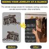 Hanging Jewelry Organizer with Multi-size pockets Double-Sided Jewelry Holder for Earrings, Necklaces, Rings on Closet, Wall, Door,Jewelry Organizer