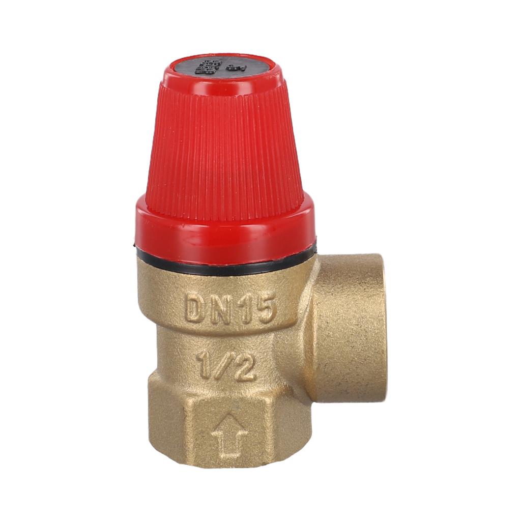 1Pcs Drain Valve For Water Heater Diaphragm Brass Safety Valve 1/2 Inch Pressure Level 3 Bar To 6 Bar Drain Valve Heating System