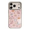 Pink Glittering Cute Cartoon Cat Pattern Shockproof Lovely Phone Case for iPhone 17 16 15 14 11 12 13 Pro Max Plus Back Cover