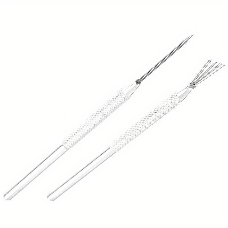 4pcs/set Feather Wire Texture & Pro Needle Pottery Clay Tools Set Ceramics Sculpting Modeling Tool Pottery Texture Brush Tools