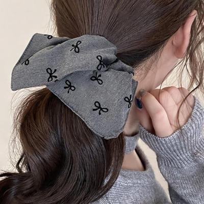 Women's Cotton Ribbon Patterned Hair Tie 2 Colors