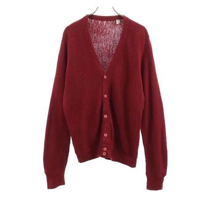 70s Long Sleeve Cardigan Red Series Men's Used