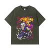275 GSM Washed T-shirts 100% Cotton Dragon Ball V57 Gohan Piccolo Print Unisex Heavy Cotton T Shirt