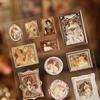 Vintage Embossed Oil Painting Stickers For Scrapbooking Wall Decoration