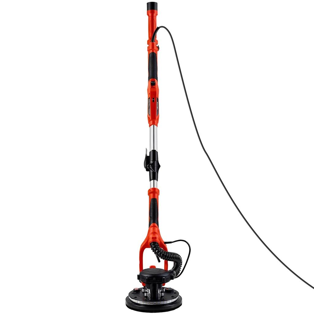 Drywall Sander, 1150W Electric Drywall Sander, Popcorn Ceiling Removal Tool with Vacuum Dust Collection, 5 Variable Speed 800-1700 RPM, LED Light,