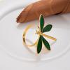 6PCS Modern Dragonfly Napkin Ring Metal Insect Napkin Holder Creative Napkin Buckle  Cafe Decor
