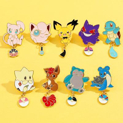 Set Baloane Smălțuite - Broșe Drăguțe Pikachu Squirtle Charmander pentru Rucsacuri, Jachete - Insigne Anime Cartoon Cadou pentru Fani