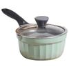 BEIDING 20cm Ceramic Non-stick Milk Pot - Pleated Moonlight Series