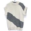 Adore 531-2170212 White Tally Slub Intarsia Knit Tops 38 White X blackUsed