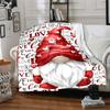 Love Gnome Heart Blanket Soft Throw Blanket For Home Bedroom Bed Sofa Travel Office Solid Christmas Blanket