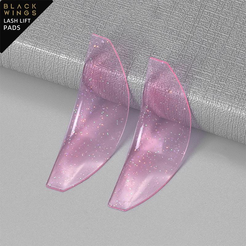 BLACKWINGS 1 Pair Eyelash Perm Silicone Pads, Curling Pads for Lash Lift, with Size Guide Chart, Hypoallergenic Reusable Accessories