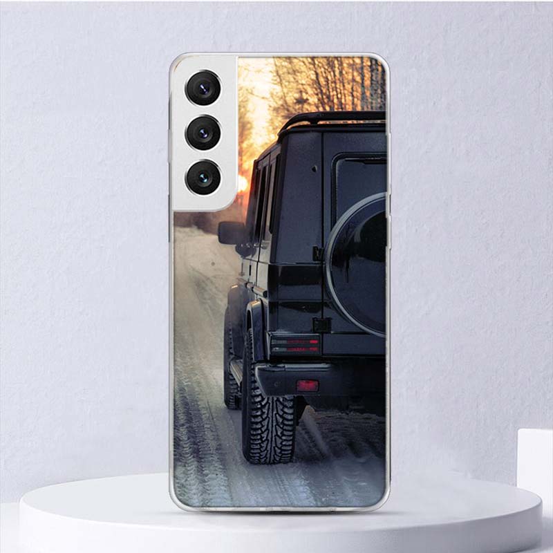 Black Sport Cars Male Men G63 Soft Case For Samsung Galaxy S22 S21 Ultra S20 FE S10 Plus Phone Cover S9 S8 + S10E S7 Edge S6 Fun
