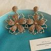 Women Bohemian Raffia Woven Yellow Sunflower Earrings, Fashionable Sunflower Earrings Perfect for Vacation Look