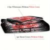 2/3pcs Japanese Black White Ink Style Samurai Sword Red Sakura 3D Print Duvet Cover Set 1 Duvet Cover 1/ 2 Pillowcase