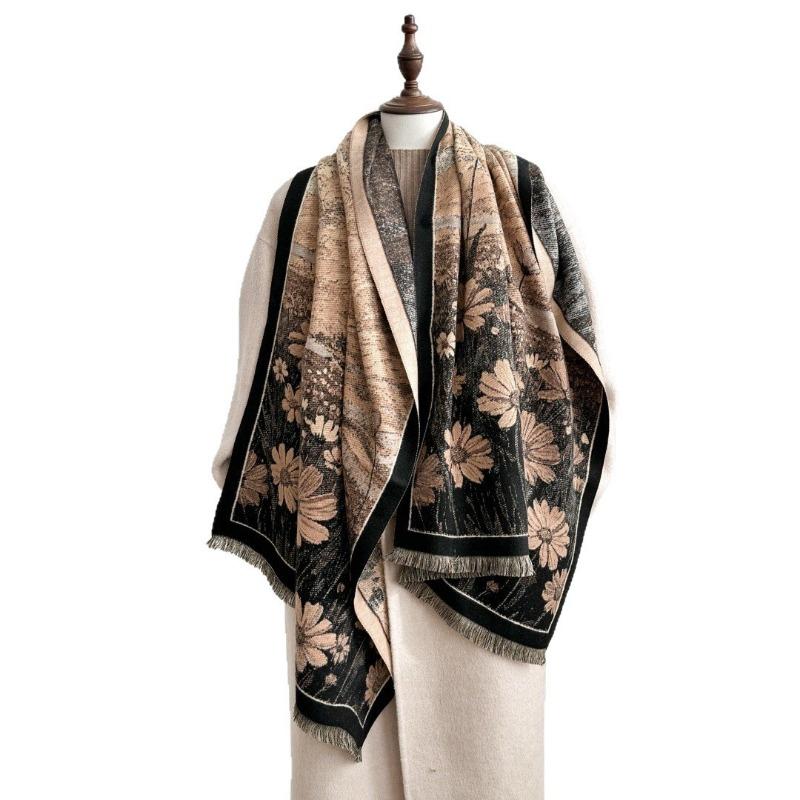 Winter printing atmosphere air-conditioned room shawl scarf warm blanket new fashion office warm shawl