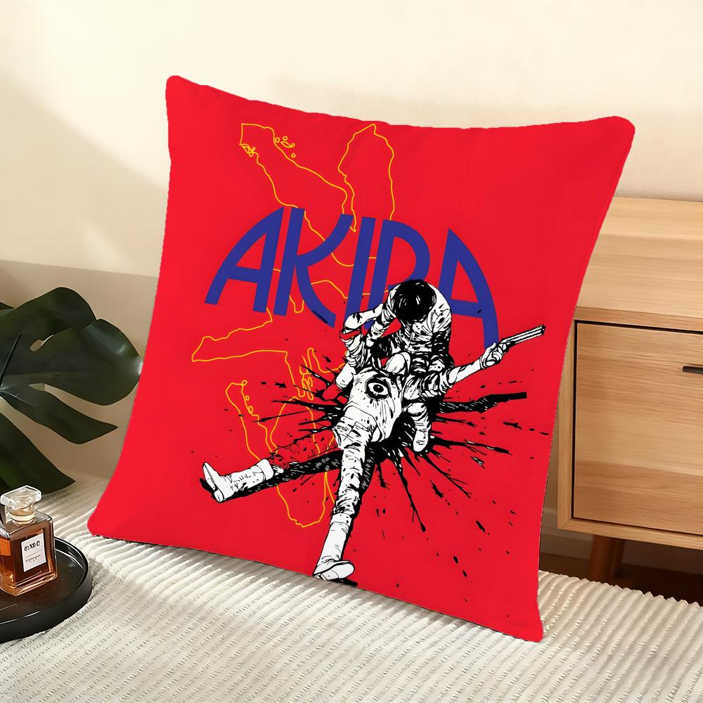 Cushion Cover Silky Short Plush Home Sofa Cushion Cover - Invisible Zipper Home Decoration Akira Anime