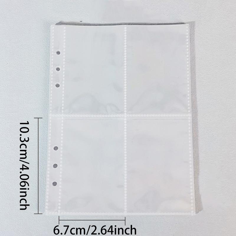 A5 PVC Binderhülle 6-Ring Doppel-Druckknopfverschluss Kantenumschlagenes Transparentes Design Notizbuch-Organizer zur Aufbewahrung von Papierdokumenten