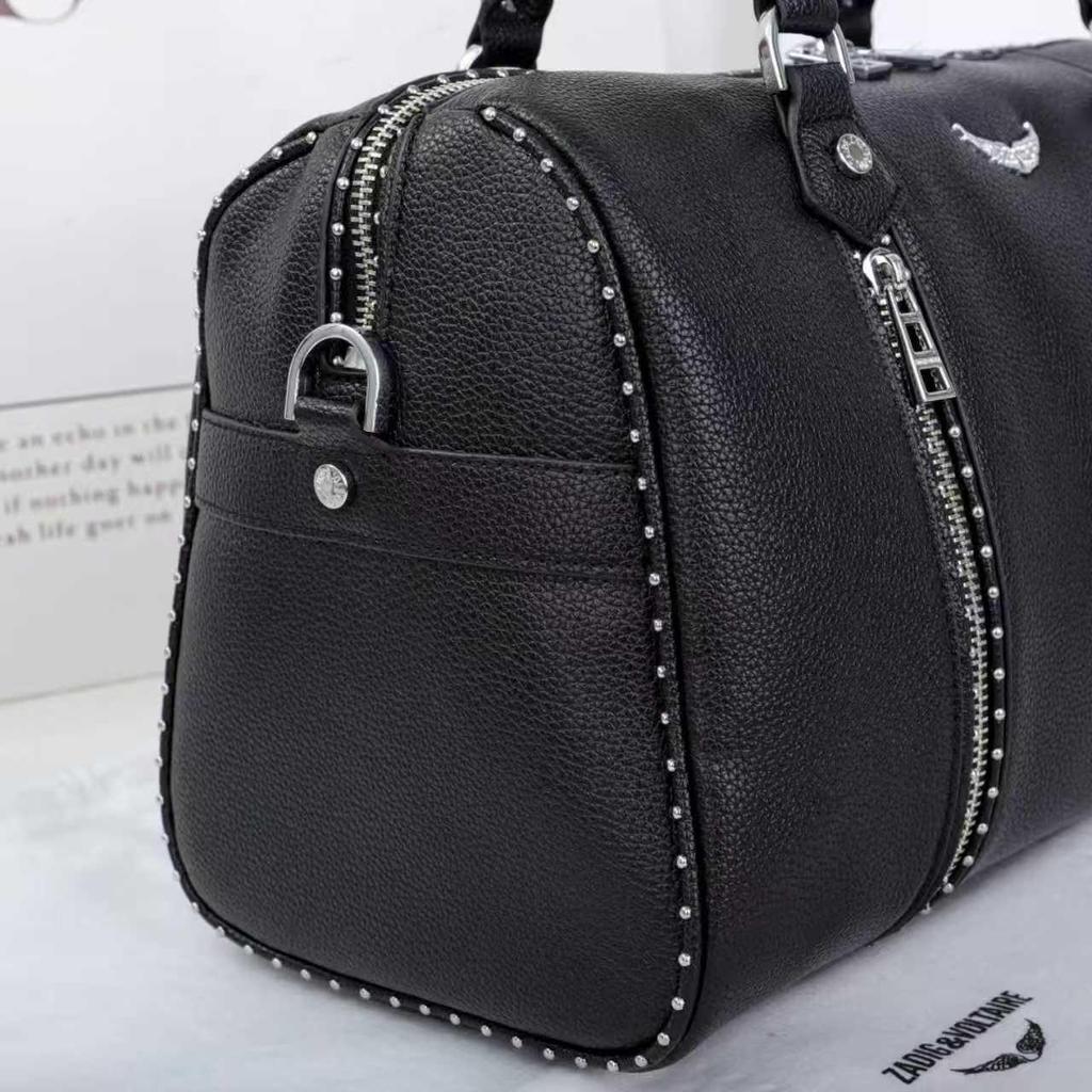 2025 ZV Fashion Women's Studded Boston Crossbody Handbag