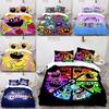 Luxurious Three Piece 3d Digital Print Bed Set Featuring Soft Microfiber Cartoon Design