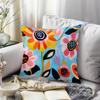 Federa per Cuscino Fiore Colorato Giungla Tropicale Copricuscino Decorativo Pianta Astratta Arredamento Casa Cuscini Divano Letto Cojin