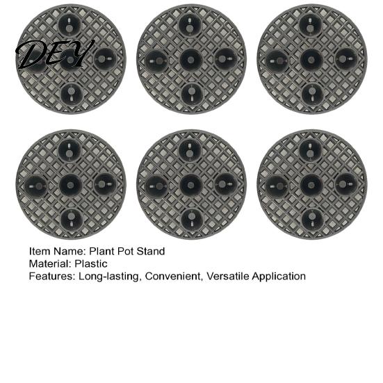 Non Scratch Pot Stands 6Pcs Plant Risers, 8 Inch Round Plastic Bases Elevator Stands, Feet for Indoor Outdoor Flower Pots