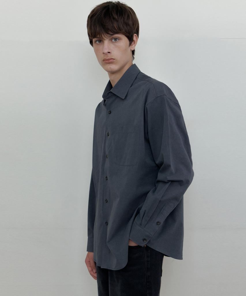 WEDNESDAY OASIS Weekday Pocket Shirt_Ash Blue(Wb6Sh14)