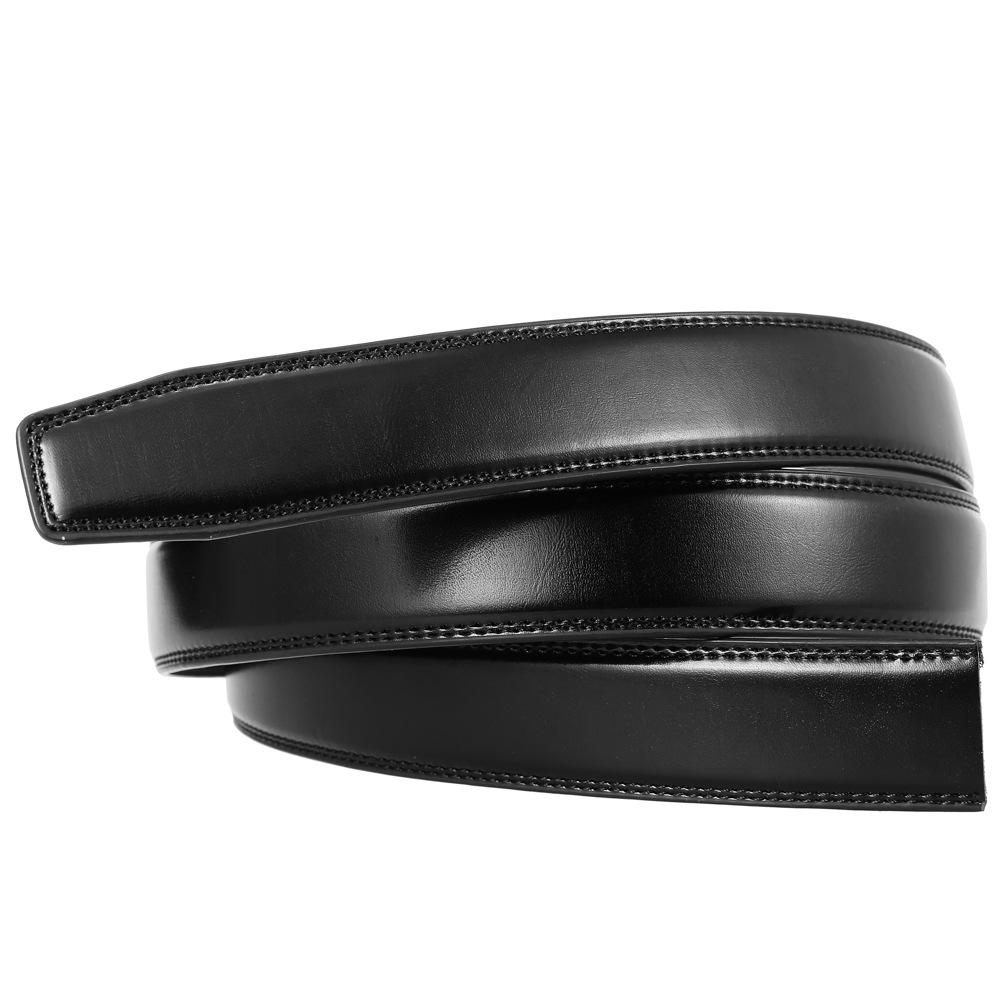 Casual Alloy Automatic Buckle Cowhide Belt, Reverse Pull Design