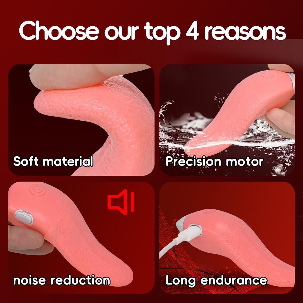 Simulation Electric Tongue Rechargeable Vibration Masturbation Device Women's Multi-Frequency Vibration Artifact Sexy Sex Product