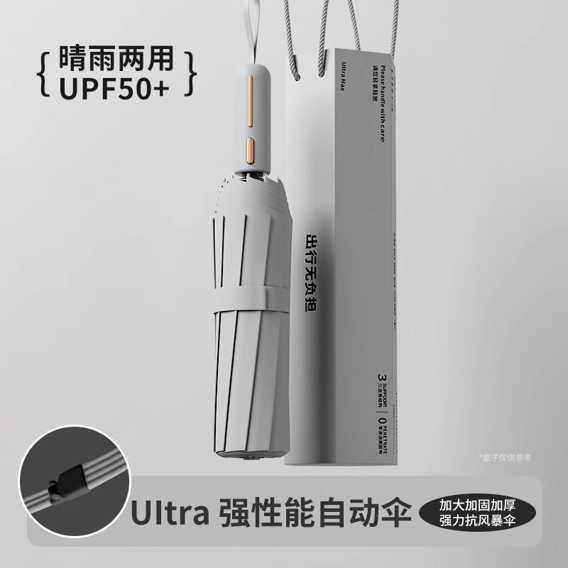 Umbrella, Automatic Umbrella, Weather and Rain, Women's Parasol, Sun Umbrella, Enlarged, Thickened and Reinforced, Large Folding Umbrella, Rainstorm