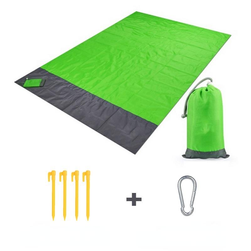 2.1x2m Waterproof Pocket Camping Mat Beach Blanket Folding Camping Mat Mattress Portable Lightweight Mat Outdoor Picnic Mat Sand Beach Mat