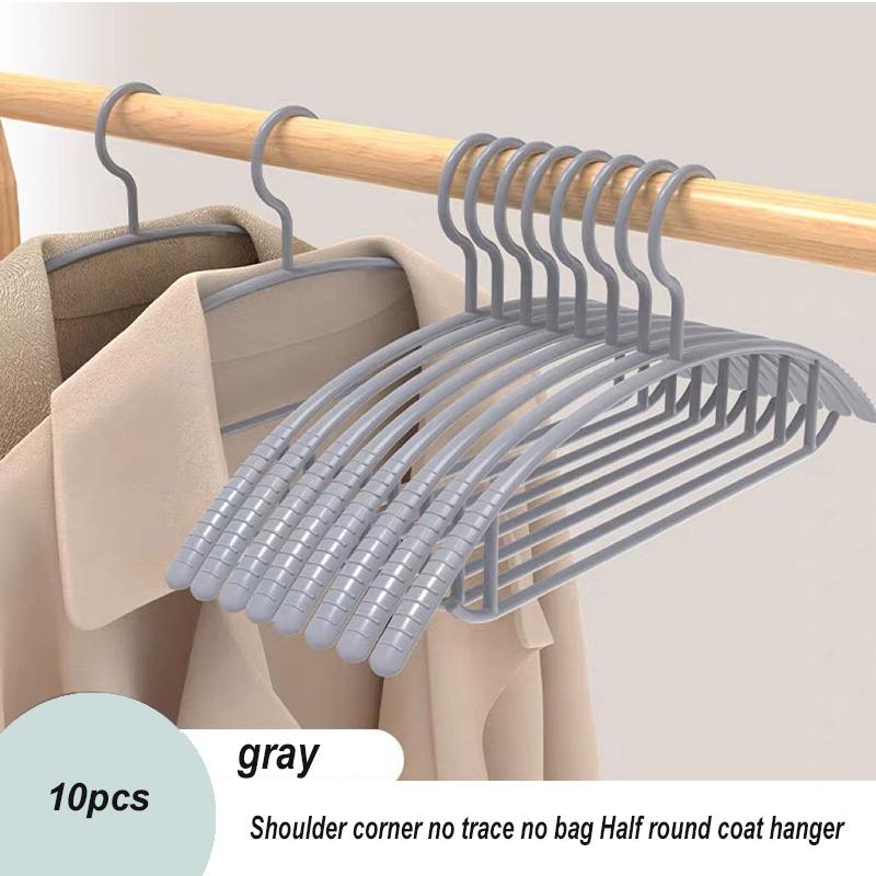 20 New Traceless Anti-slip Semicircular Hangers Wet And Dry Plastic Hanging Accessories Space Saving Anti-deformation Hangers