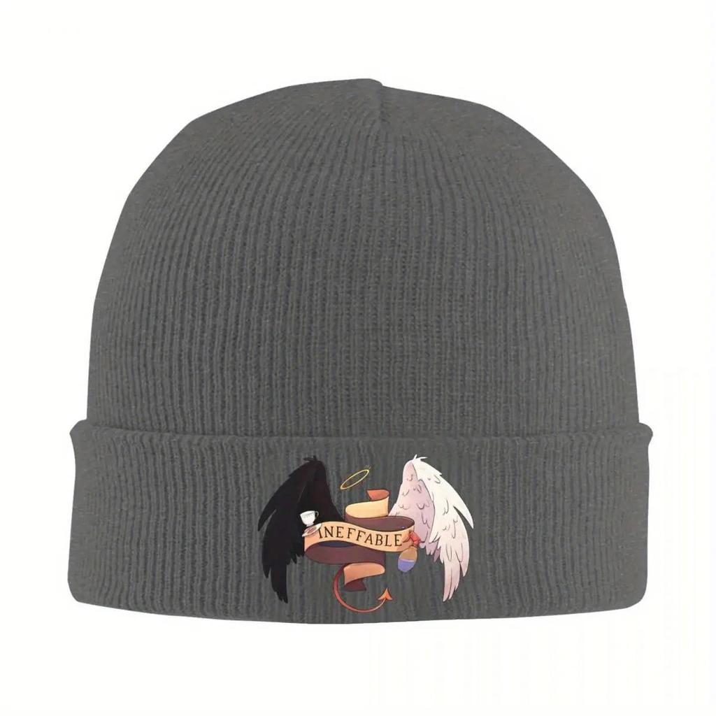 New NEW Good OUnisexs Knit Hat Beanie Autumn Winter Hats Warm Street Crowley and Aziraphale Caps Unisex Women