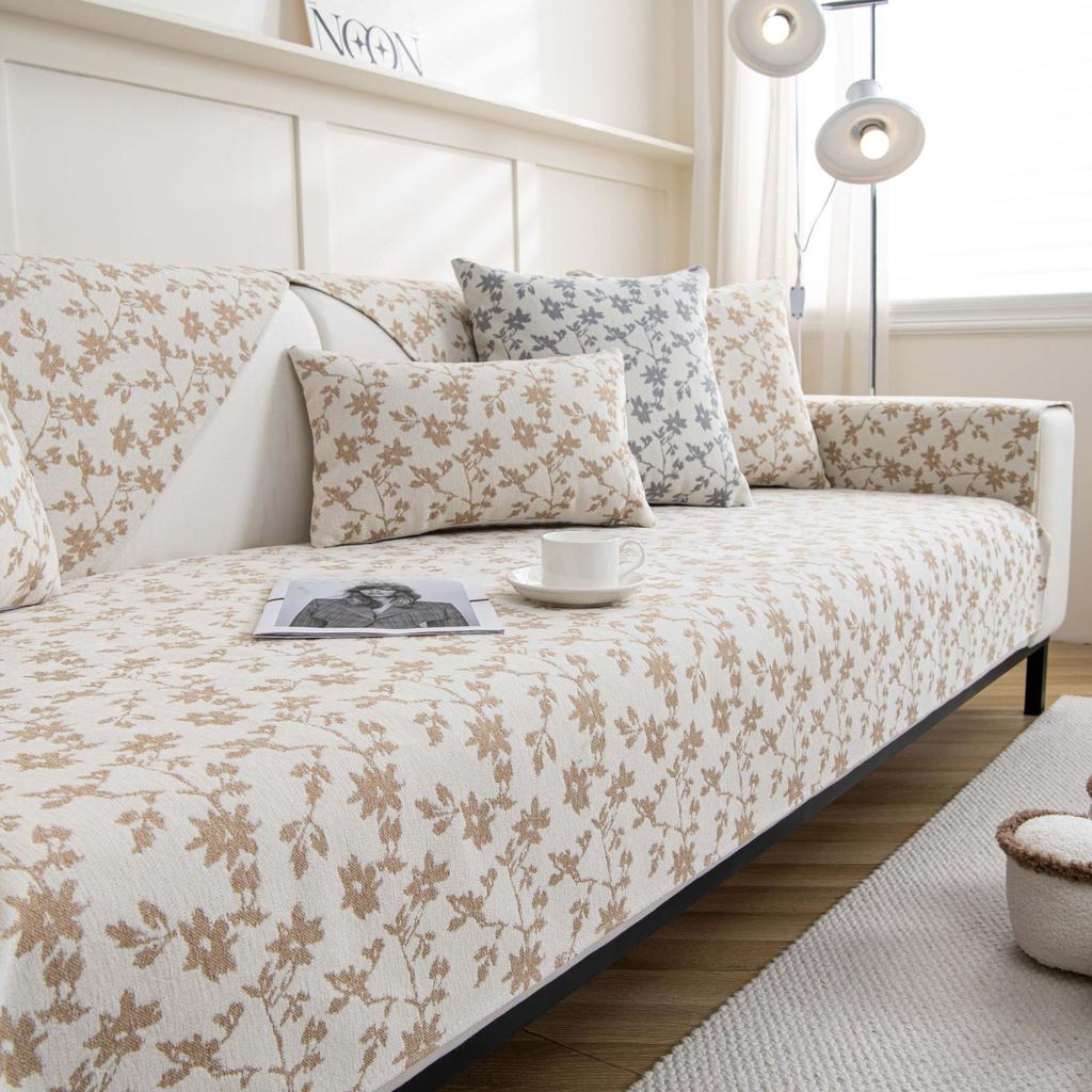 Nordic Sofa Cushion Chenille Four Seasons Universal Non-Slip Cushion Simple and Modern Fabric Craft Cover Cloth Universal Sofa Cover