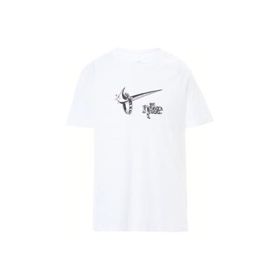 Sportbekleidung Boyfriend-Passform Cartoon Kurzarm-T-Shirt Damen Oberteile Weiß CT8927-100