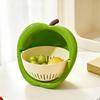 Double Layer Fruit & Vegetable Washer Basket Large Capacity Strainer Funny Kitchen Tool for Berries Salad Pasta, Home Picnic