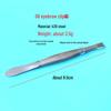 Stainless Steel Slanted Tip Eyebrow Tweezers - Dual-Use Beauty Tool