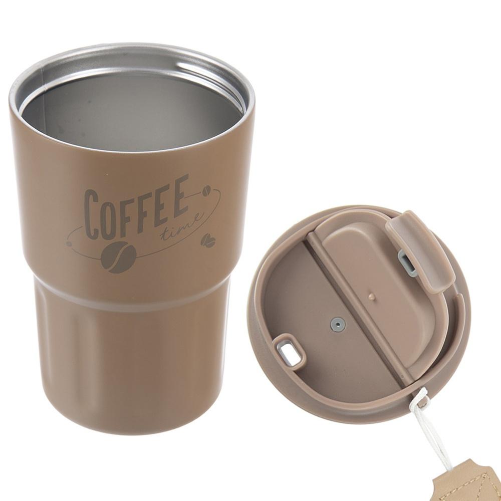 Kubek Termiczny Stalowy Szczelny na Napoje Ciepłe Zimne Samochodowy 420 ml